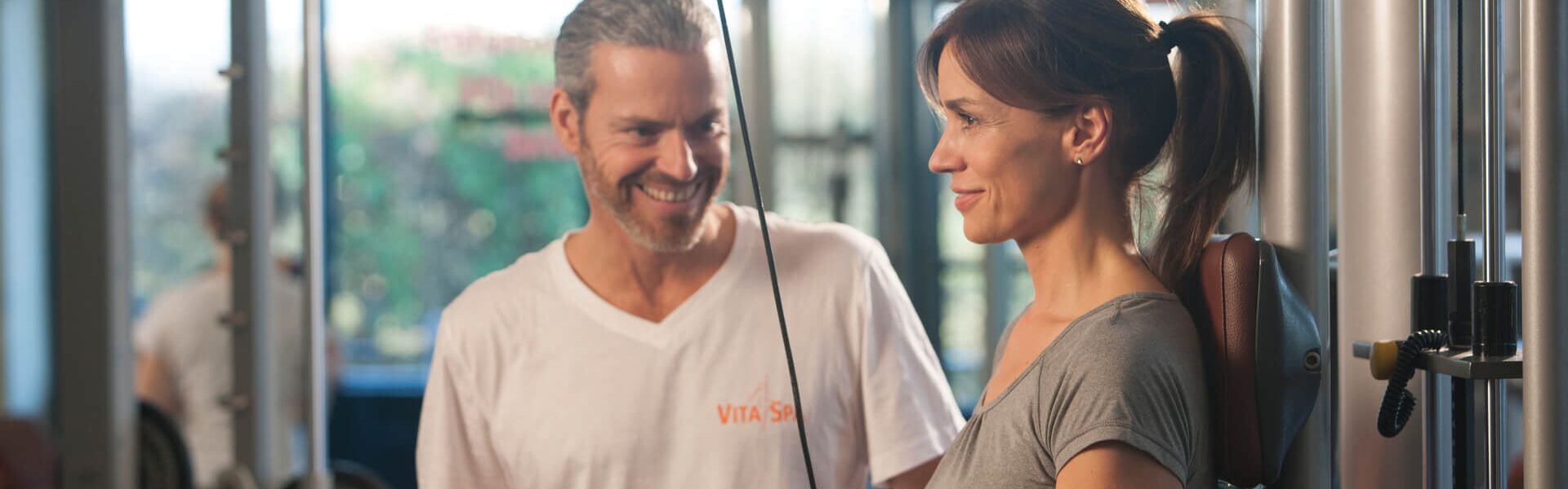Training mit Trainer im Vita Spa Fitnessstudio in der Sachsen Therme